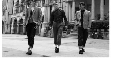 A throwback to 1960s style of men’s clothing